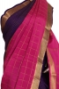 Pure Contrast Mysore Crepe Silk Saree